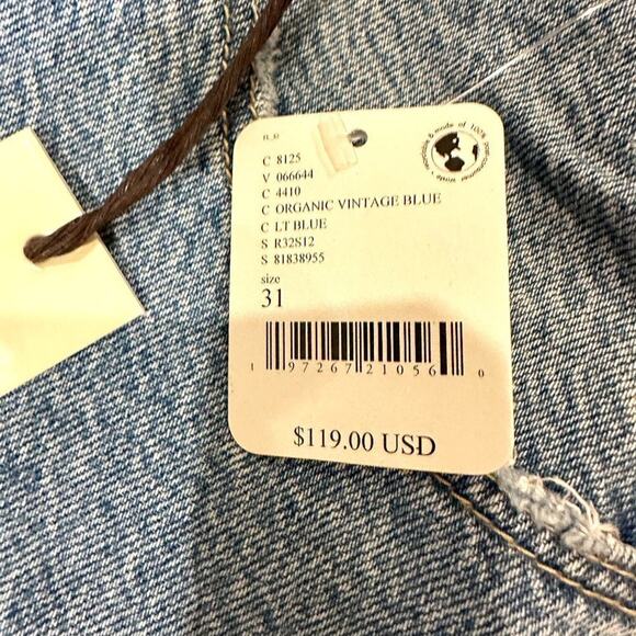 Free People Rolla's Mirage Long Shorts - Lt Blue - 31 - Picture 11 of 11